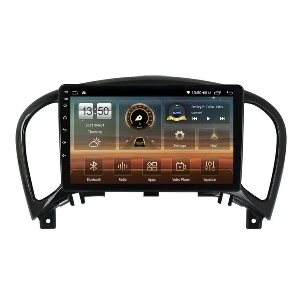 Navigatie dedicata cu Android Nissan Juke 2010 - 2019, 8GB RAM, Radio GPS Dual Zone, Display HD QLED 9" Touchscreen, Internet Wi-Fi si slot SIM 4G, Bluetooth, MirrorLink, USB