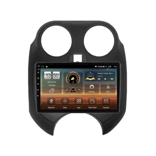 Navigatie dedicata cu Android Nissan Micra IV 2010 - 2013, 4GB RAM, Radio GPS Dual Zone, Display HD QLED 9" Touchscreen, Internet Wi-Fi si slot SIM 4G, Bluetooth, MirrorLink, USB