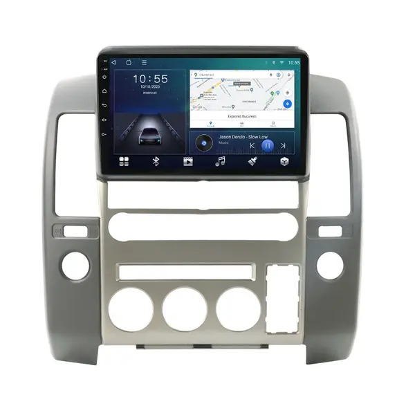 Navigatie dedicata cu Android Nissan Navara D40 2004 - 2014 cu navigatie originala, 2GB RAM, Radio GPS Dual Zone, Display HD QLED 9" Touchscreen, Internet Wi-Fi si slot SIM 4G, Bluetooth, MirrorLink, USB