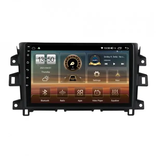 Navigatie dedicata cu Android Nissan Navara / NP300 D23 dupa 2014, 6GB RAM, Radio GPS Dual Zone, Display HD QLED 9" Touchscreen, Internet Wi-Fi si slot SIM 4G, Bluetooth, MirrorLink, USB