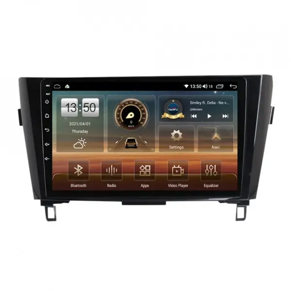 Navigatie dedicata cu Android Nissan Qashqai II 2014 - 2021, 6GB RAM, Radio GPS Dual Zone, Display HD QLED 10" Touchscreen, Internet Wi-Fi si slot SIM 4G, Bluetooth, MirrorLink, USB