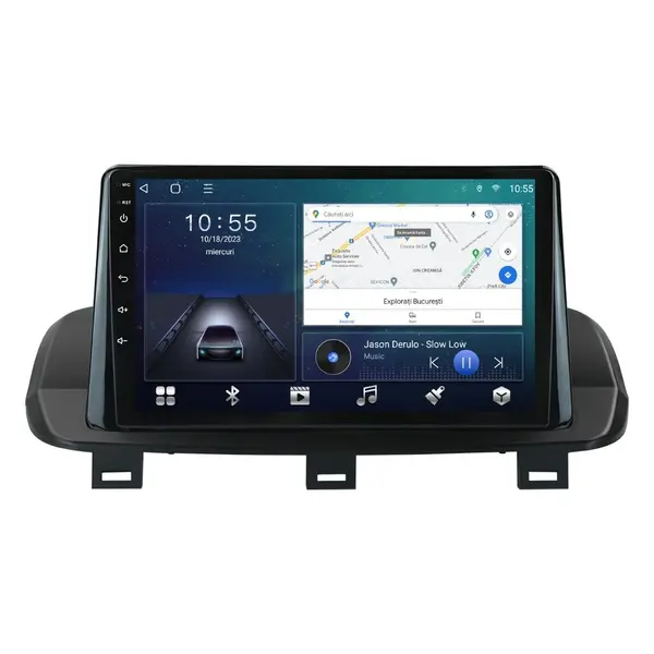 Navigatie dedicata cu Android Nissan X-Trail T33 dupa 2021, 2GB RAM, Radio GPS Dual Zone, Display HD QLED 10" Touchscreen, Internet Wi-Fi si slot SIM 4G, Bluetooth, MirrorLink, USB