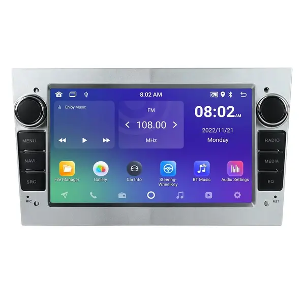 Navigatie dedicata cu Android Opel Combo C 2001 - 2012, gri deschis, 2GB RAM, Radio GPS Dual Zone, Display HD IPS 7" Touchscreen, Internet Wi-Fi, Bluetooth, MirrorLink, USB