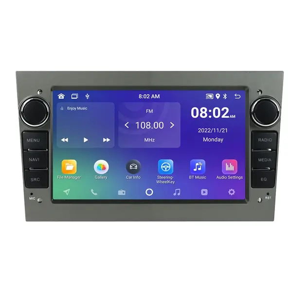 Navigatie dedicata cu Android Opel Combo C 2001 - 2012, gri inchis, 2GB RAM, Radio GPS Dual Zone, Display HD 7" Touchscreen, Internet Wi-Fi, Bluetooth, MirrorLink, USB