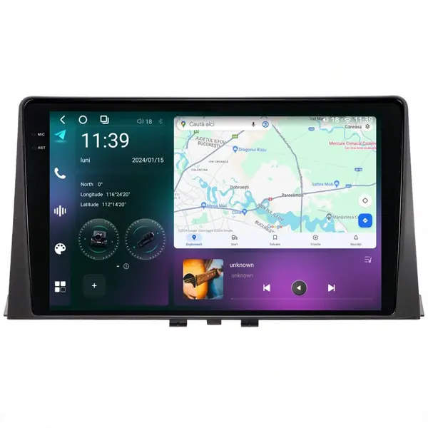 Navigatie dedicata cu Android Opel Combo E dupa 2018, 12GB RAM, Radio GPS Dual Zone, Display 2K QLED 10.36" Touchscreen, Internet Wi-Fi si slot SIM 4G, Bluetooth, MirrorLink, USB