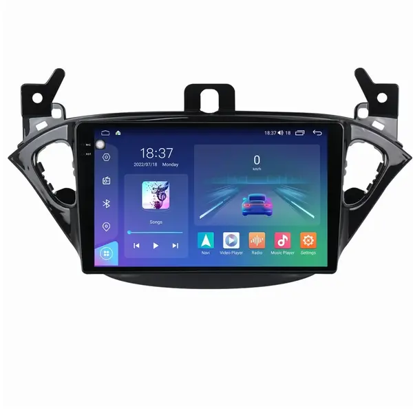 Navigatie dedicata cu Android Opel Corsa E 2014 - 2019, 8GB RAM, Radio GPS Dual Zone, Display 2K QLED 9.5" Touchscreen, Internet Wi-Fi si slot SIM 4G, Bluetooth, MirrorLink, USB