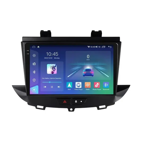 Navigatie dedicata cu Android Opel Crossland X 2017 - 2021, 4GB RAM, Radio GPS Dual Zone, Display 2K QLED 9.5" Touchscreen, Internet Wi-Fi si slot SIM 4G, Bluetooth, MirrorLink, USB