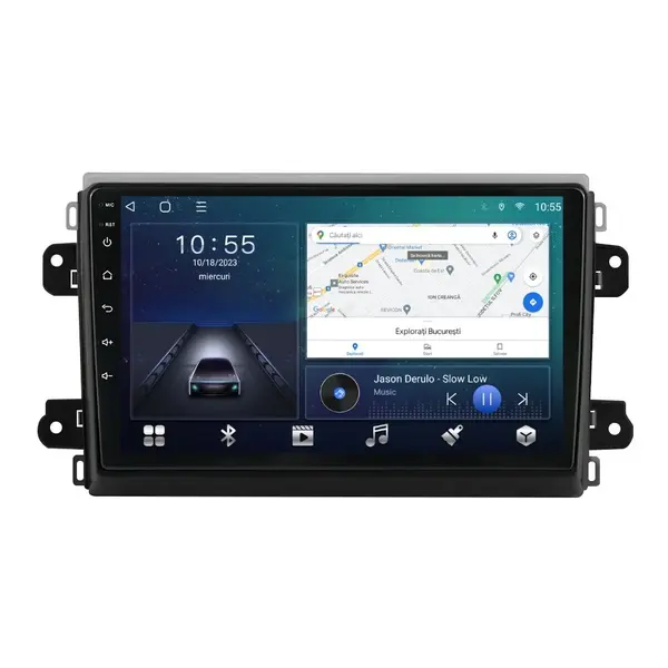 Navigatie dedicata cu Android Opel Movano C dupa 2022, 2GB RAM, Radio GPS Dual Zone, Display HD QLED 9" Touchscreen, Internet Wi-Fi si slot SIM 4G, Bluetooth, MirrorLink, USB