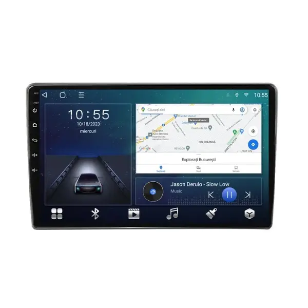 Navigatie dedicata cu Android Opel Tigra TwinTop 2004 - 2010, 2GB RAM, Radio GPS Dual Zone, Display HD QLED 9" Touchscreen, Internet Wi-Fi si slot SIM 4G, Bluetooth, MirrorLink, USB