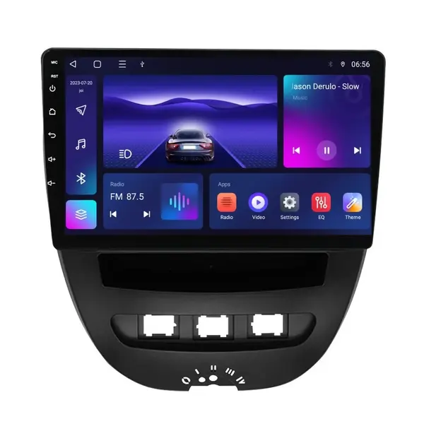 Navigatie dedicata cu Android Peugeot 107 2005 - 2014, 4GB RAM, Radio GPS Dual Zone, Display HD IPS 10" Touchscreen, Internet Wi-Fi, Bluetooth, MirrorLink, USB