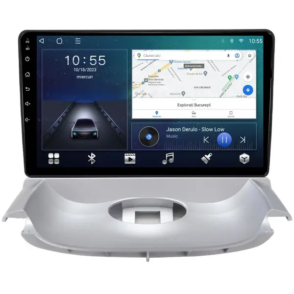 Navigatie dedicata cu Android Peugeot 206 1998 - 2009, 2GB RAM, Radio GPS Dual Zone, Display HD QLED 9'' Touchscreen, Internet Wi-Fi si slot SIM 4G, Bluetooth, MirrorLink, USB