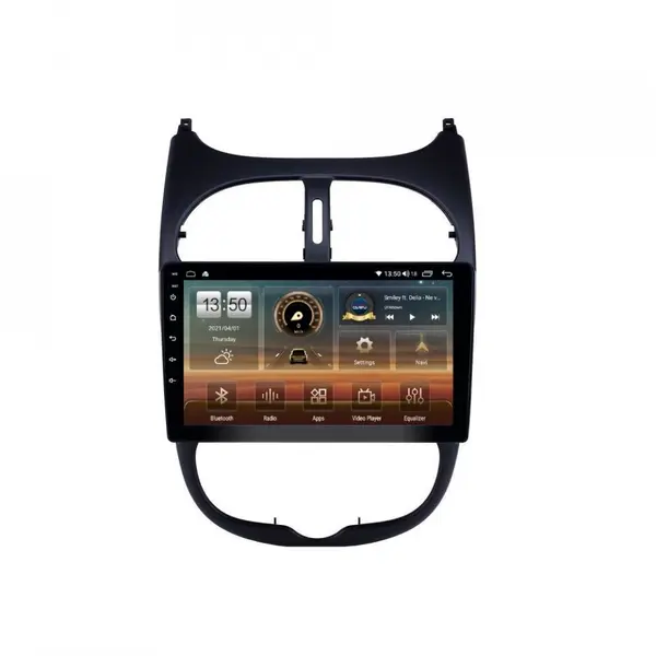 Navigatie dedicata cu Android Peugeot 206 1998 - 2009, 8GB RAM, Radio GPS Dual Zone, Display HD QLED 9" Touchscreen, Internet Wi-Fi si slot SIM 4G, Bluetooth, MirrorLink, USB