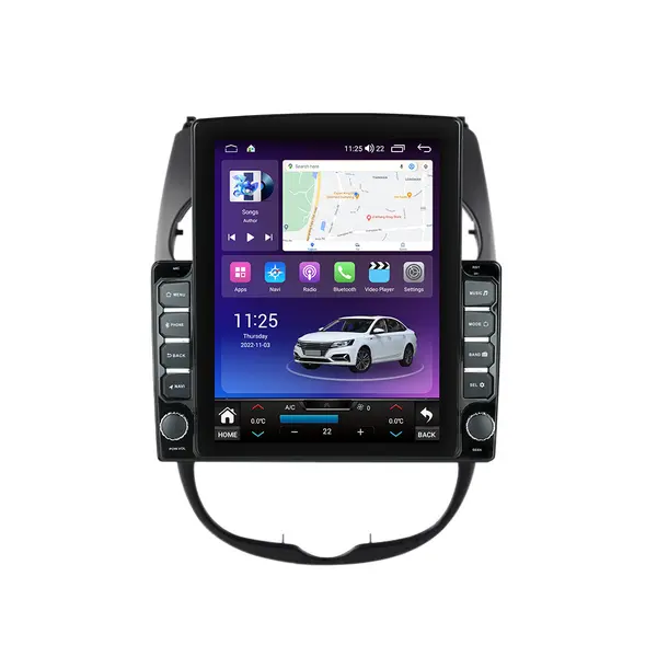 Navigatie dedicata cu Android Peugeot 206 1998 - 2009, 8GB RAM, Radio GPS Dual Zone, Touchscreen IPS 9.7" HD tip Tesla, Internet Wi-Fi si slot SIM 4G, Bluetooth, MirrorLink, USB