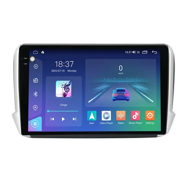 Navigatie dedicata cu Android Peugeot 208 I 2012 - 2019, 8GB RAM, Radio GPS Dual Zone, Display 2K QLED 10.36" Touchscreen, Internet Wi-Fi si slot SIM 4G, Bluetooth, MirrorLink, USB