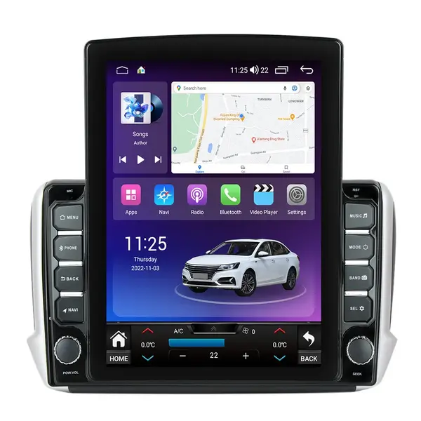 Navigatie dedicata cu Android Peugeot 208 I 2012 - 2019, 8GB RAM, Radio GPS Dual Zone, Touchscreen IPS 9.7" HD tip Tesla, Internet Wi-Fi si slot SIM 4G, Bluetooth, MirrorLink, USB