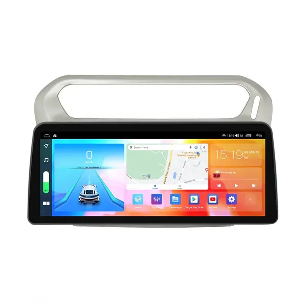 Navigatie dedicata cu Android Peugeot 301 dupa 2012, 4GB RAM, Radio GPS Dual Zone, Display QLED 12.3" Touchscreen, Internet Wi-Fi si slot SIM 4G, Bluetooth, MirrorLink, USB