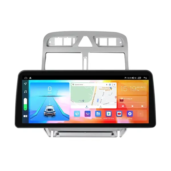 Navigatie dedicata cu Android Peugeot 307 2000 - 2013, 8GB RAM, Radio GPS Dual Zone, Display QLED 12.3" Touchscreen, Internet Wi-Fi si slot SIM 4G, Bluetooth, MirrorLink, USB