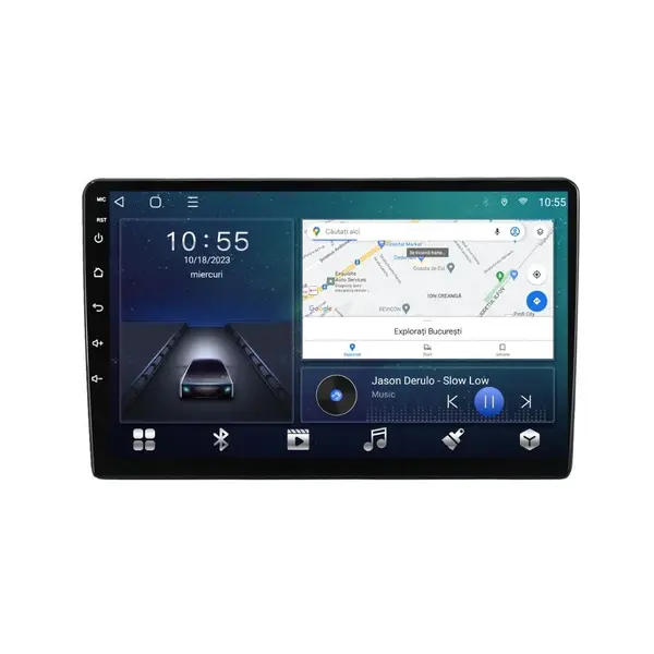 Navigatie dedicata cu Android Peugeot 308 II 2013 - 2021, 2GB RAM, Radio GPS Dual Zone, Display HD QLED 9" Touchscreen, Internet Wi-Fi si slot SIM 4G, Bluetooth, MirrorLink, USB