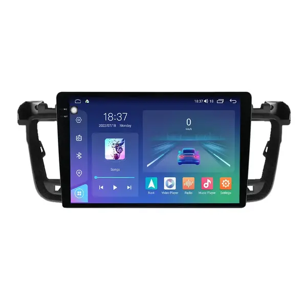 Navigatie dedicata cu Android Peugeot 508 I 2010 - 2018, 4GB RAM, Radio GPS Dual Zone, Display 2K QLED 9.5" Touchscreen, Internet Wi-Fi si slot SIM 4G, Bluetooth, MirrorLink, USB