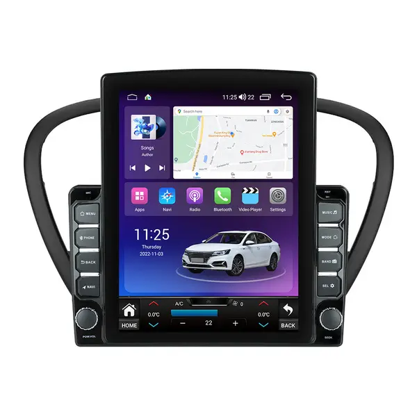 Navigatie dedicata cu Android Peugeot 607 2004 - 2011, 4GB RAM, Radio GPS Dual Zone, Touchscreen IPS 9.7" HD tip Tesla, Internet Wi-Fi si slot SIM 4G, Bluetooth, MirrorLink, USB
