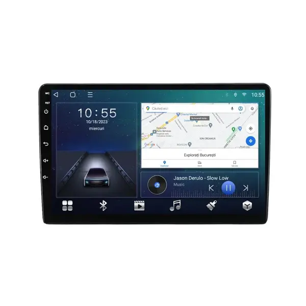 Navigatie dedicata cu Android Peugeot Boxer dupa 2006, 2GB RAM, Radio GPS Dual Zone, Display HD QLED 9" Touchscreen, Internet Wi-Fi si slot SIM 4G, Bluetooth, MirrorLink, USB