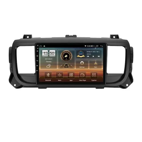 Navigatie dedicata cu Android Peugeot Expert dupa 2016, 4GB RAM, Radio GPS Dual Zone, Display HD QLED 9" Touchscreen, Internet Wi-Fi si slot SIM 4G, Bluetooth, MirrorLink, USB