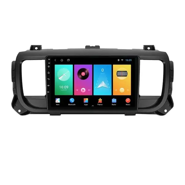 Navigatie dedicata cu Android Peugeot Traveller dupa 2016, 1GB RAM, Radio GPS Dual Zone, Display HD IPS 9" Touchscreen, Internet Wi-Fi, Bluetooth, MirrorLink, USB