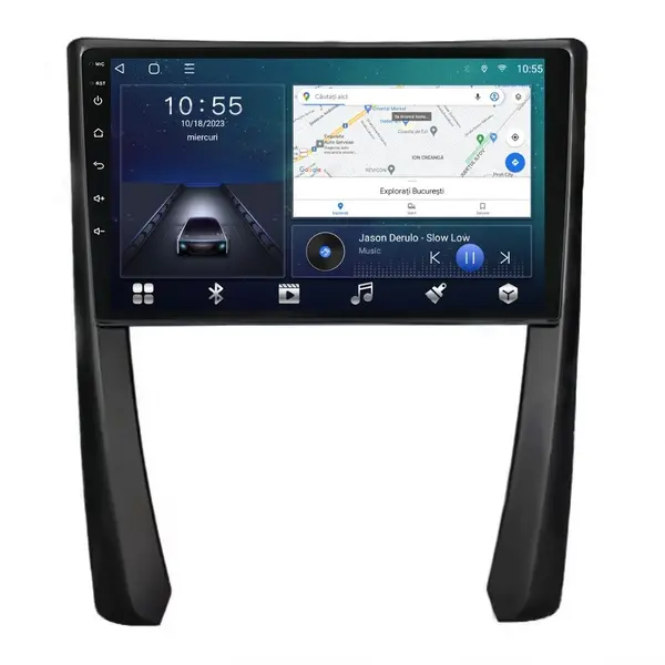 Navigatie dedicata cu Android Porsche Boxster 2009 - 2013, 2GB RAM, Radio GPS Dual Zone, Display HD QLED 9" Touchscreen, Internet Wi-Fi si slot SIM 4G, Bluetooth, MirrorLink, USB