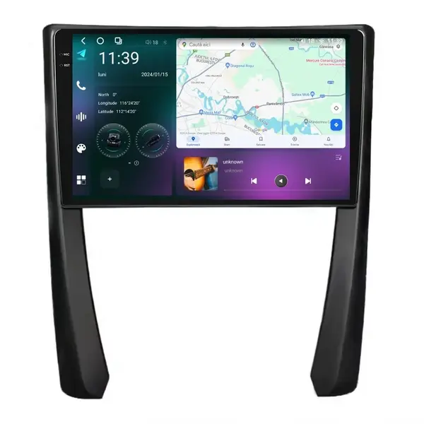 Navigatie dedicata cu Android Porsche Cayman 2009 - 2013, 12GB RAM, Radio GPS Dual Zone, Display 2K QLED 9.5" Touchscreen, Internet Wi-Fi si slot SIM 4G, Bluetooth, MirrorLink, USB