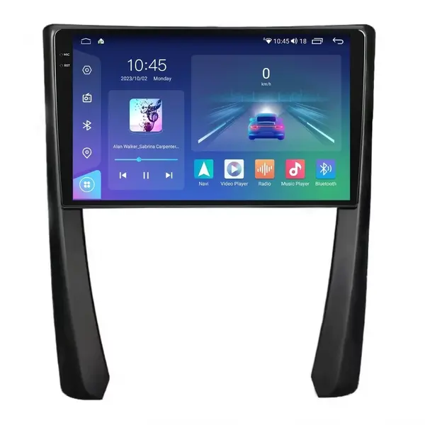 Navigatie dedicata cu Android Porsche Cayman 2009 - 2013, 8GB RAM, Radio GPS Dual Zone, Display 2K QLED 9.5" Touchscreen, Internet Wi-Fi si slot SIM 4G, Bluetooth, MirrorLink, USB