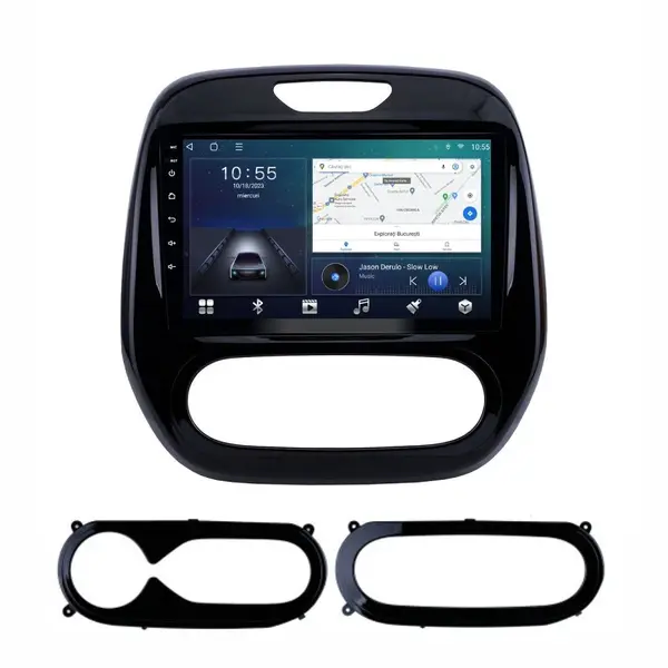 Navigatie dedicata cu Android Renault Captur I 2013 - 2020, 2GB RAM, Radio GPS Dual Zone, Display HD QLED 9" Touchscreen, Internet Wi-Fi si slot SIM 4G, Bluetooth, MirrorLink, USB