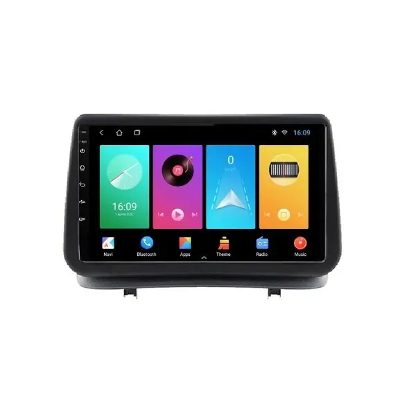 Navigatie dedicata cu Android Renault Clio III 2005 - 2012, 1GB RAM, Radio GPS Dual Zone, Display HD IPS 9" Touchscreen, Internet Wi-Fi, Bluetooth, MirrorLink, USB