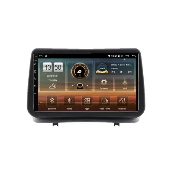 Navigatie dedicata cu Android Renault Clio III 2005 - 2012, 4GB RAM, Radio GPS Dual Zone, Display HD QLED 9" Touchscreen, Internet Wi-Fi si slot SIM 4G, Bluetooth, MirrorLink, USB