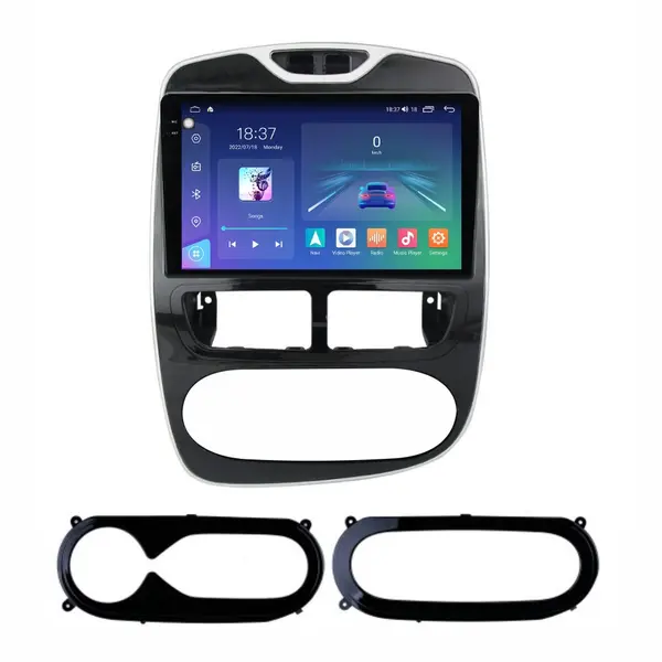 Navigatie dedicata cu Android Renault Clio IV 2012 - 2019, 8GB RAM, Radio GPS Dual Zone, Display 2K QLED 10.36" Touchscreen, Internet Wi-Fi si slot SIM 4G, Bluetooth, MirrorLink, USB
