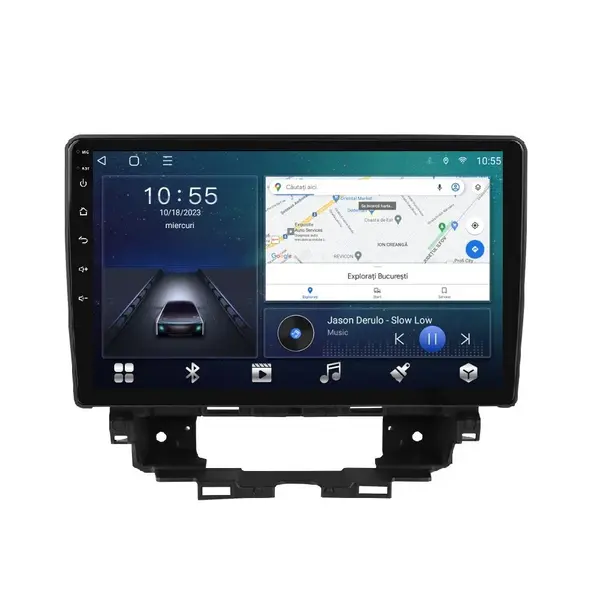 Navigatie dedicata cu Android Renault Kangoo III dupa 2021, 2GB RAM, Radio GPS Dual Zone, Display HD QLED 10" Touchscreen, Internet Wi-Fi si slot SIM 4G, Bluetooth, MirrorLink, USB