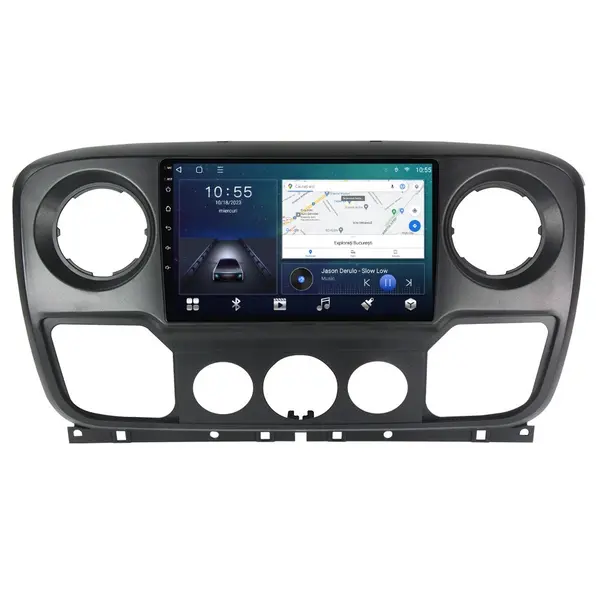 Navigatie dedicata cu Android Renault Master III 2010 - 2019, 2GB RAM, Radio GPS Dual Zone, Display HD QLED 10" Touchscreen, Internet Wi-Fi si slot SIM 4G, Bluetooth, MirrorLink, USB