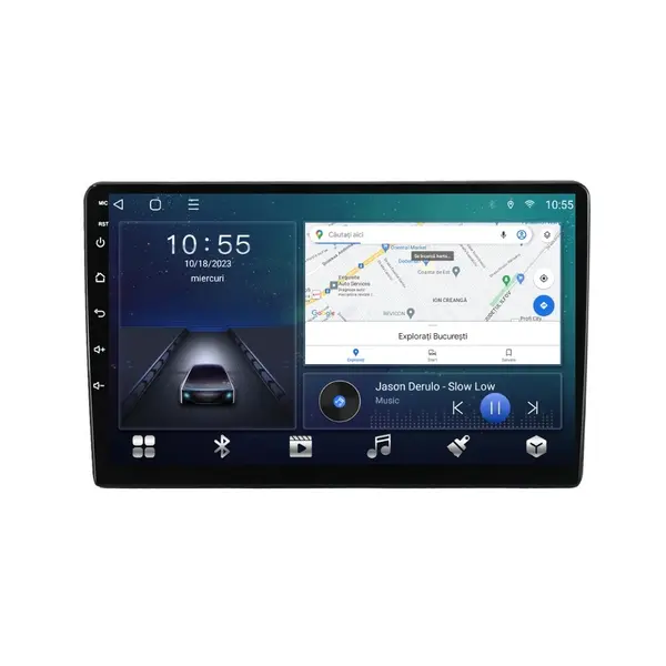 Navigatie dedicata cu Android Renault Trafic II 2001 - 2010, 2GB RAM, Radio GPS Dual Zone, Display HD QLED 10" Touchscreen, Internet Wi-Fi si slot SIM 4G, Bluetooth, MirrorLink, USB