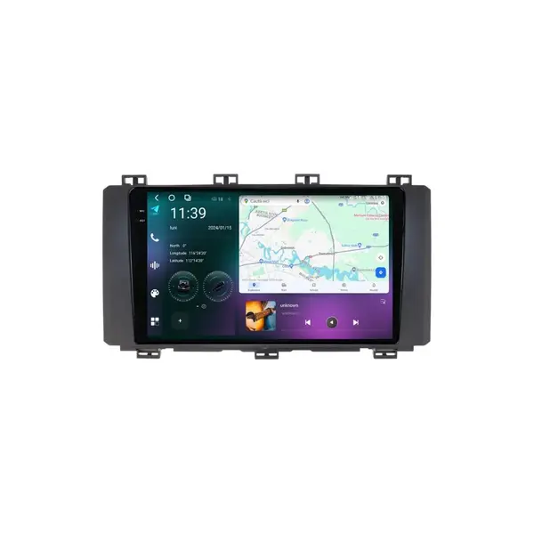 Navigatie dedicata cu Android Seat Ateca dupa 2016, 12GB RAM, Radio GPS Dual Zone, Display 2K QLED 9.5" Touchscreen, Internet Wi-Fi si slot SIM 4G, Bluetooth, MirrorLink, USB