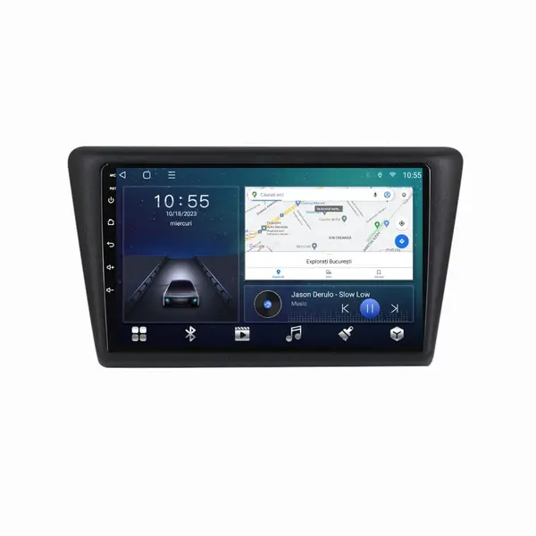 Navigatie dedicata cu Android Seat Toledo IV 2012 - 2019, 2GB RAM, Radio GPS Dual Zone, Display HD QLED 9" Touchscreen, Internet Wi-Fi si slot SIM 4G, Bluetooth, MirrorLink, USB
