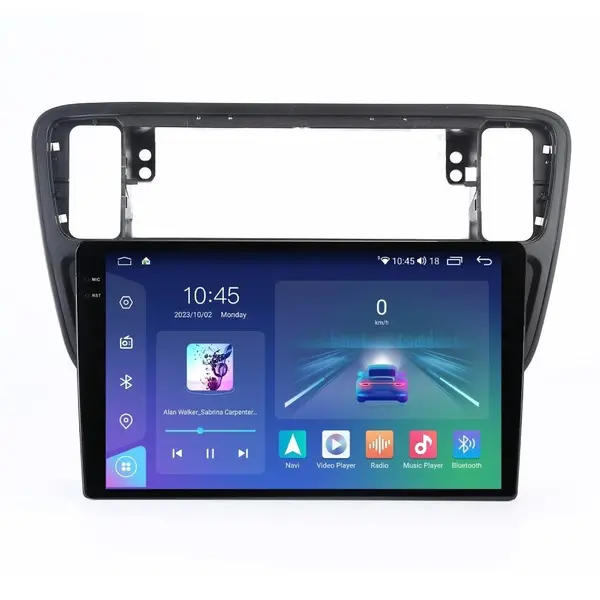 Navigatie dedicata cu Android Skoda Citigo 2011 - 2019, 4GB RAM, Radio GPS Dual Zone, Display 2K QLED 9.5" Touchscreen, Internet Wi-Fi si slot SIM 4G, Bluetooth, MirrorLink, USB