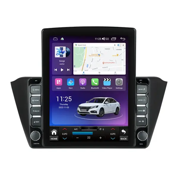 Navigatie dedicata cu Android Skoda Fabia III 2014 - 2021, 8GB RAM, Radio GPS Dual Zone, Touchscreen IPS 9.7" HD tip Tesla, Internet Wi-Fi si slot SIM 4G, Bluetooth, MirrorLink, USB