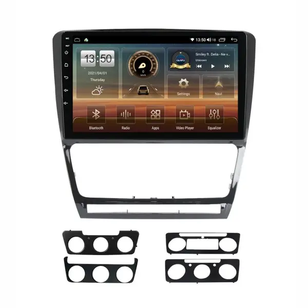 Navigatie dedicata cu Android Skoda Octavia II 2004 - 2013, negru, 6GB RAM, Radio GPS Dual Zone, Display HD QLED 10" Touchscreen, Internet Wi-Fi si slot SIM 4G, Bluetooth, MirrorLink, USB