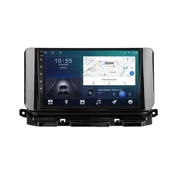 Navigatie dedicata cu Android Skoda Octavia IV dupa 2019, 2GB RAM, Radio GPS Dual Zone, Display HD QLED 10" Touchscreen, Internet Wi-Fi si slot SIM 4G, Bluetooth, MirrorLink, USB