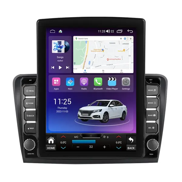 Navigatie dedicata cu Android Skoda Superb II 2008 - 2015, 8GB RAM, Radio GPS Dual Zone, Touchscreen IPS 9.7" HD tip Tesla, Internet Wi-Fi si slot SIM 4G, Bluetooth, MirrorLink, USB