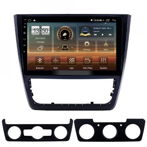 Navigatie dedicata cu Android Skoda Yeti 2009 - 2018, 8GB RAM, Radio GPS Dual Zone, Display HD QLED 10" Touchscreen, Internet Wi-Fi si slot SIM 4G, Bluetooth, MirrorLink, USB