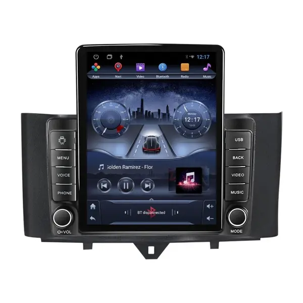 Navigatie dedicata cu Android Smart Fortwo 2011 - 2014, 2GB RAM, Radio GPS Dual Zone, Touchscreen IPS 9.7" HD tip Tesla, Internet Wi-Fi, Bluetooth, MirrorLink, USB