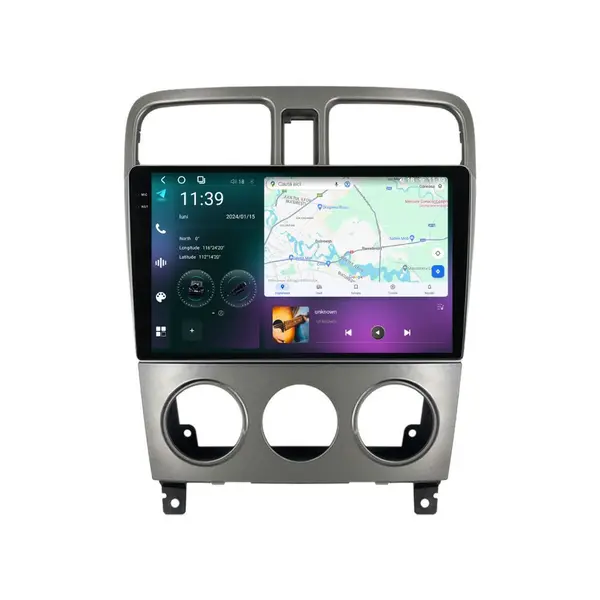Navigatie dedicata cu Android Subaru Forester 2002 - 2008, 12GB RAM, Radio GPS Dual Zone, Display 2K QLED 9.5" Touchscreen, Internet Wi-Fi si slot SIM 4G, Bluetooth, MirrorLink, USB