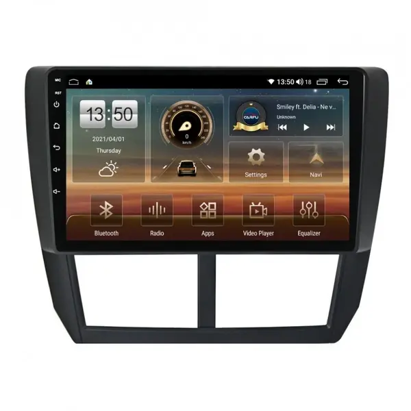 Navigatie dedicata cu Android Subaru Forester 2008 - 2013, 8GB RAM, Radio GPS Dual Zone, Display HD QLED 9" Touchscreen, Internet Wi-Fi si slot SIM 4G, Bluetooth, MirrorLink, USB
