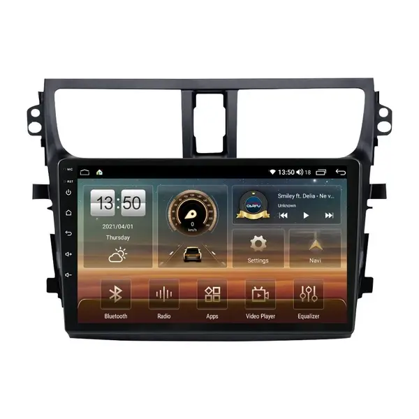 Navigatie dedicata cu Android Suzuki Celerio dupa 2014, 4GB RAM, Radio GPS Dual Zone, Display HD QLED 9" Touchscreen, Internet Wi-Fi si slot SIM 4G, Bluetooth, MirrorLink, USB