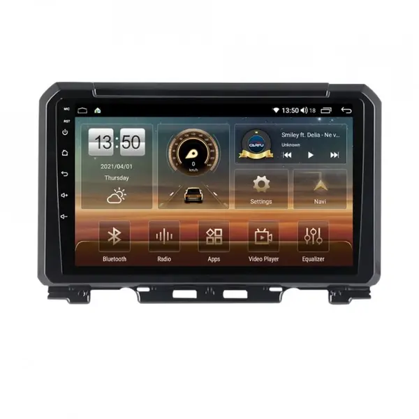 Navigatie dedicata cu Android Suzuki Jimny dupa 2018, 6GB RAM, Radio GPS Dual Zone, Display HD QLED 9" Touchscreen, Internet Wi-Fi si slot SIM 4G, Bluetooth, MirrorLink, USB